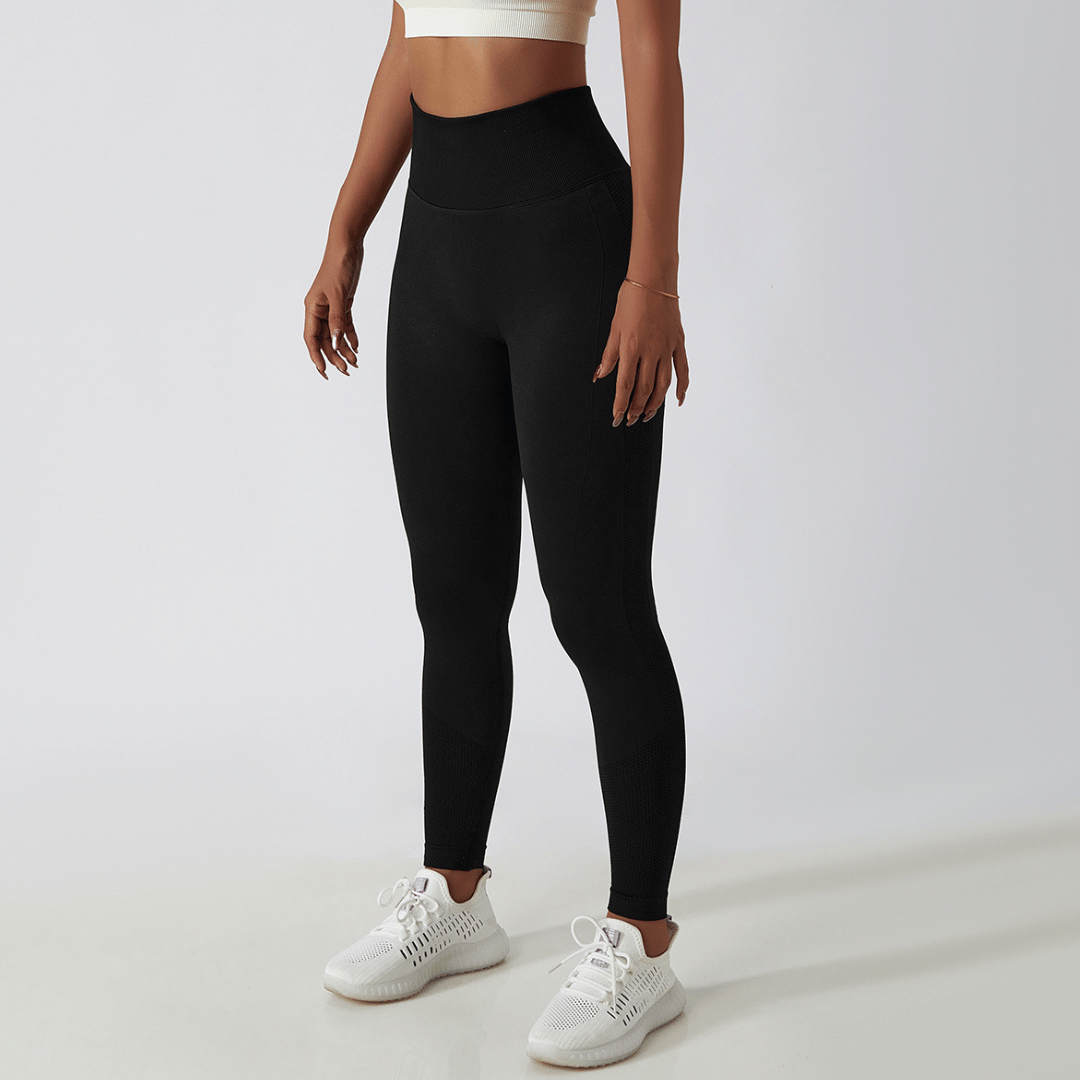 Athletic high waist leggings for women, ideal for yoga, running, and intense gym workouts.
