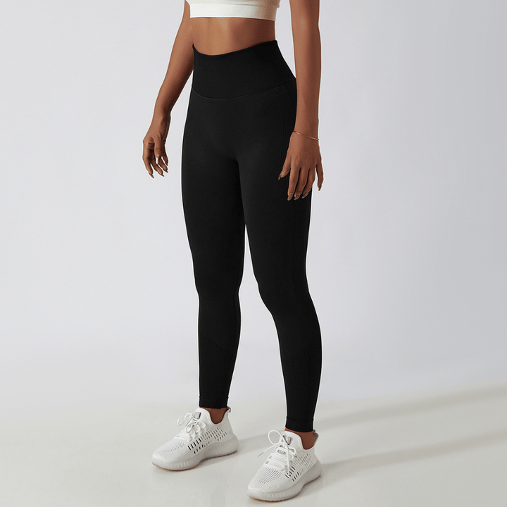 Athletic high waist leggings for women, ideal for yoga, running, and intense gym workouts.