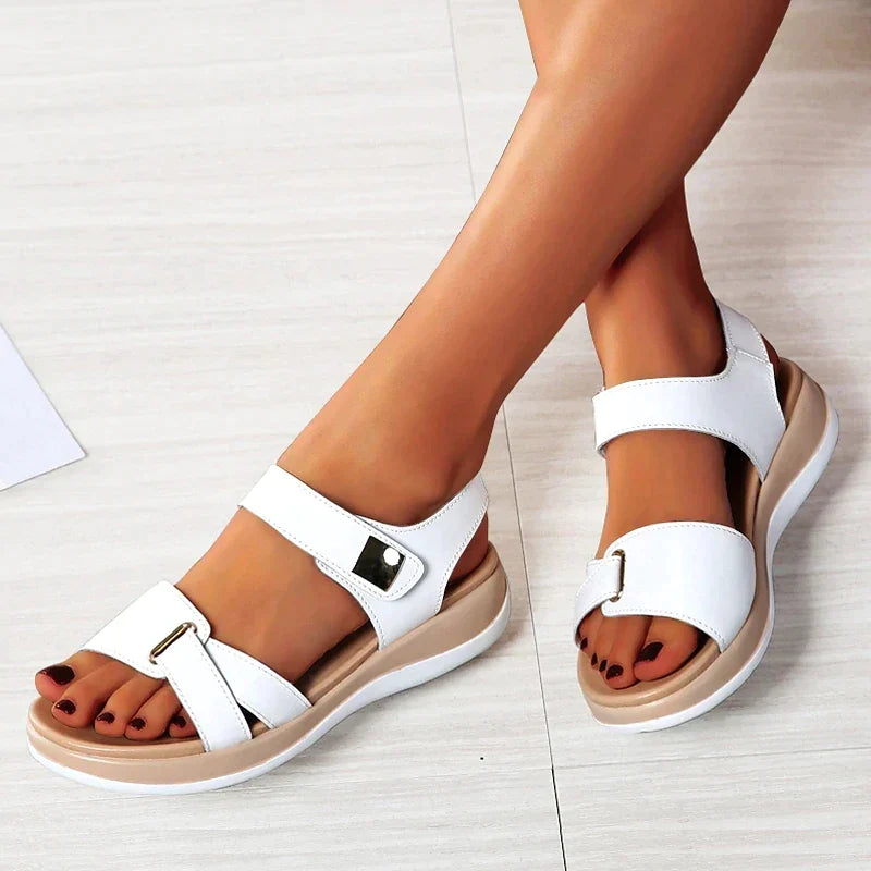 Women's FlexiComfort orthopedic sandals with arch support, adjustable straps, and trendy fit, ideal for summer