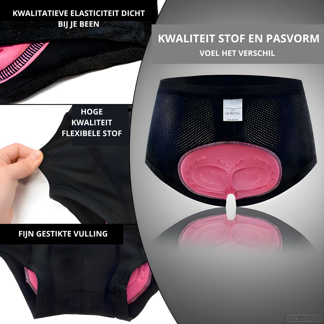 Workout-ready women's FlexiComfort cycling shorts, durable sportswear for biking.
