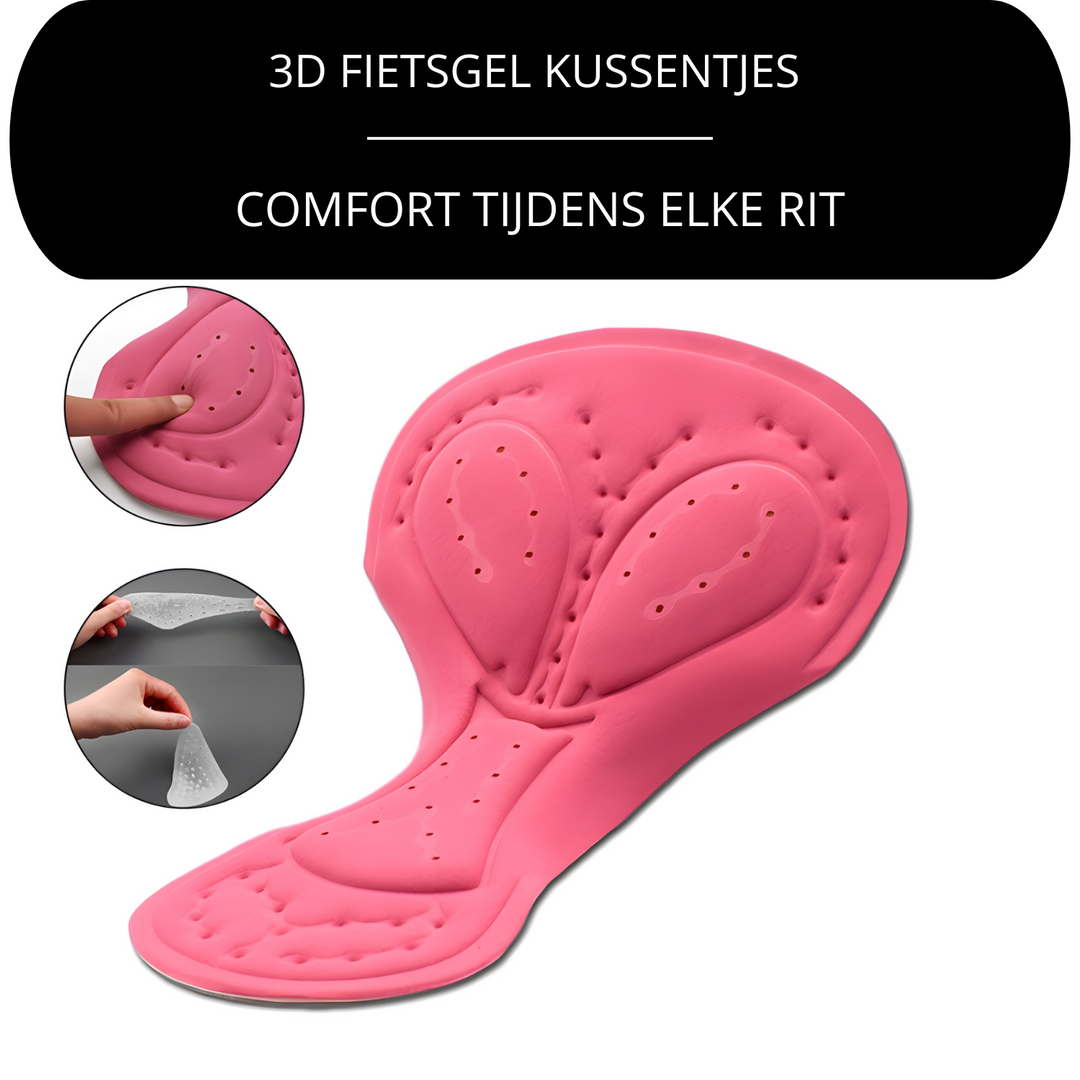 Women's FlexiComfort gel padded cycling shorts, high-performance activewear for cyclists.