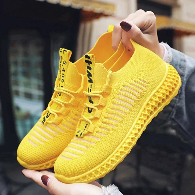 Platform fashion sneakers for women, offering cushioned comfort & trendy everyday style.