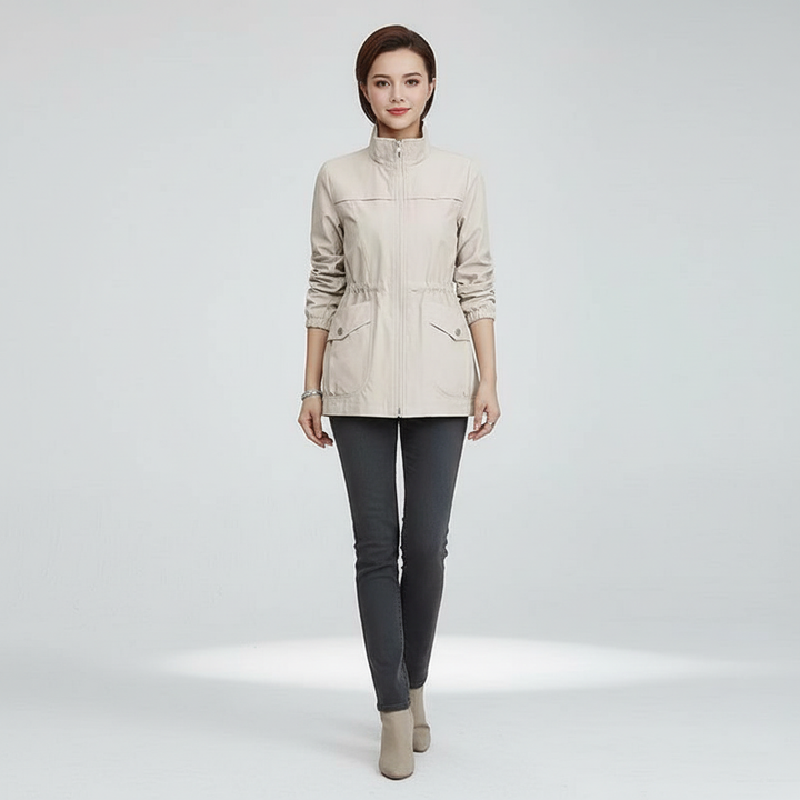 Ladies' Flora spring jacket, fashionable and versatile with a comfortable stand-up collar
