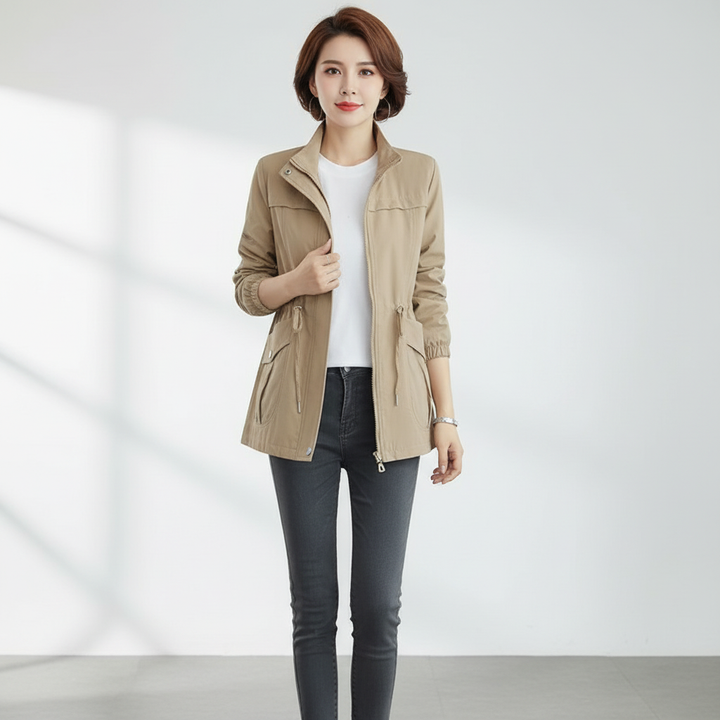 Women's fashion Flora jacket, perfect for spring to autumn, comfortable cotton blend outerwear