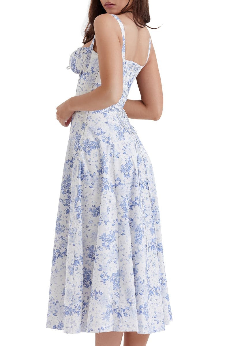 Beautiful floral bustier maxi dress for women, featuring an elegant waist shaper.