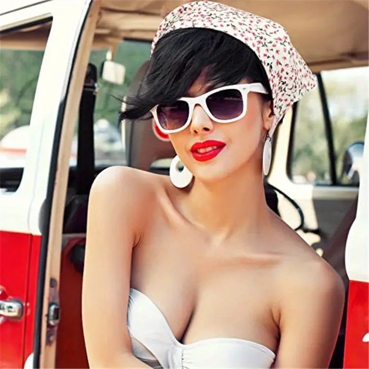 Women's floral chiffon hair bandana headband, a comfortable stretch-fit fashion accessory.