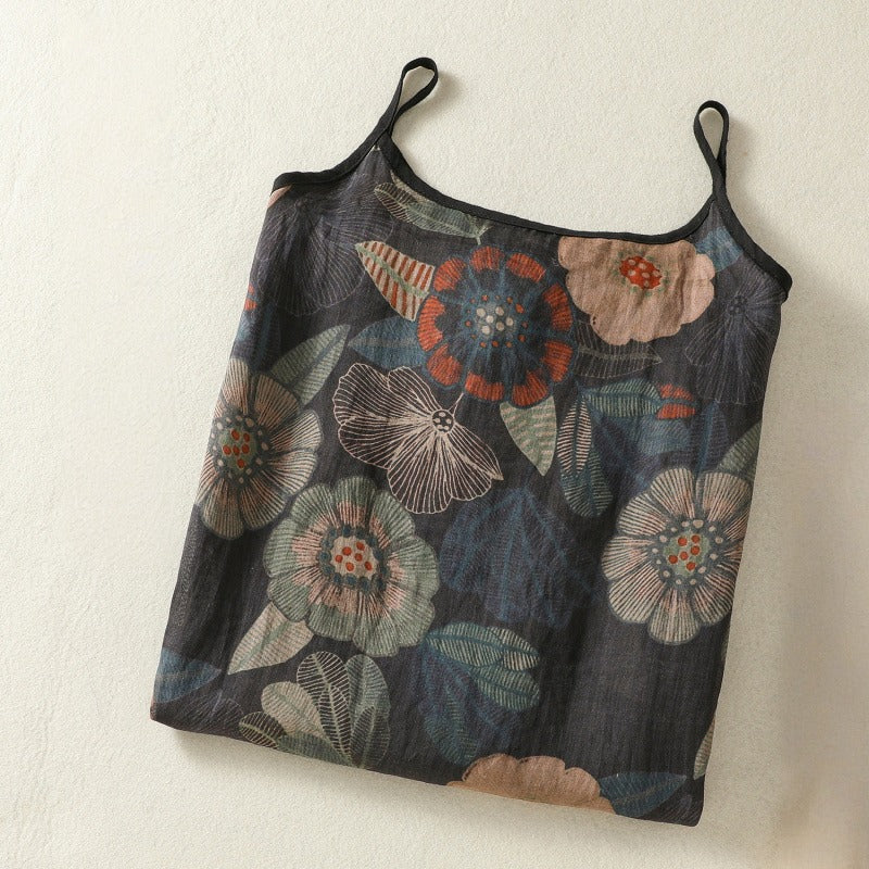 Chic women's floral slip dress, lightweight and breathable, great for vacation, beachwear, or spring outings.