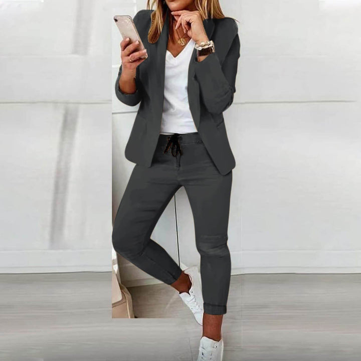 Elegant flowing women's outfit, a stylish two-piece set crafted from premium fabric for comfort.