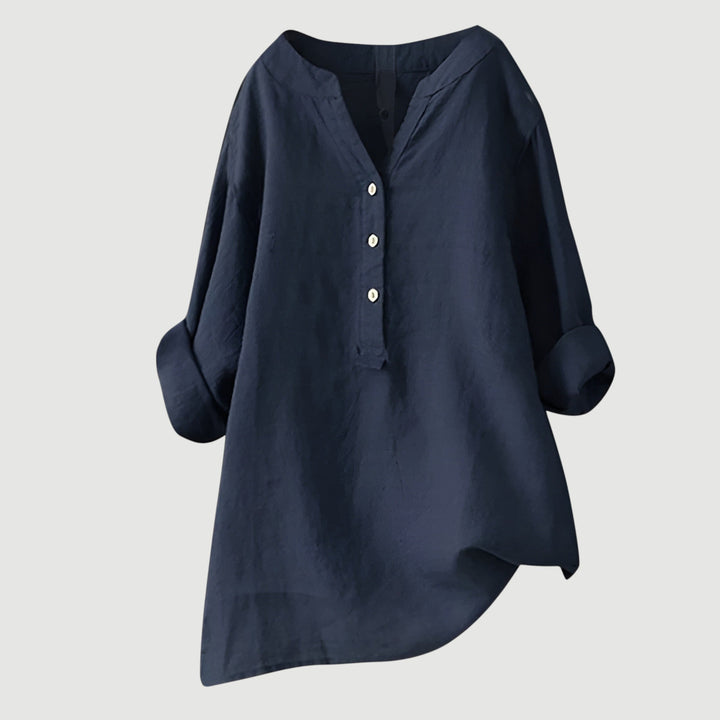 Trendy women's flowy blouse, loose fit & stylish, perfect for spring and summer casual fashion.