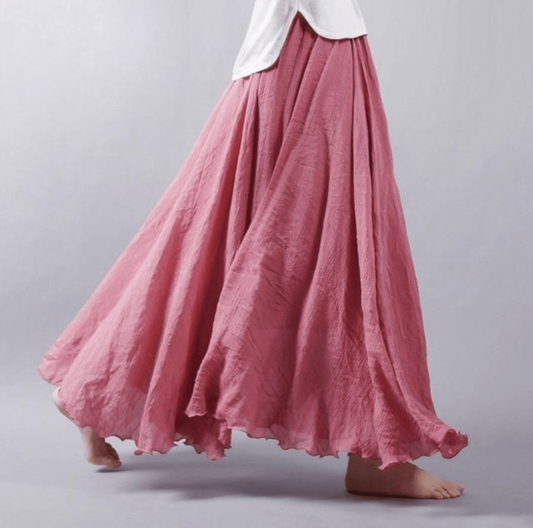 Chic women's A-line bohemian maxi skirt, perfect for summer parties, beach outings, and resort wear.