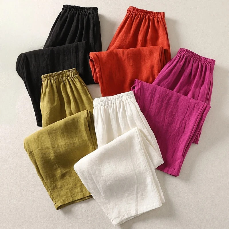 Versatile women's flowy wide-leg pants for casual outings, beach vacations, or comfortable work-from-home attire.