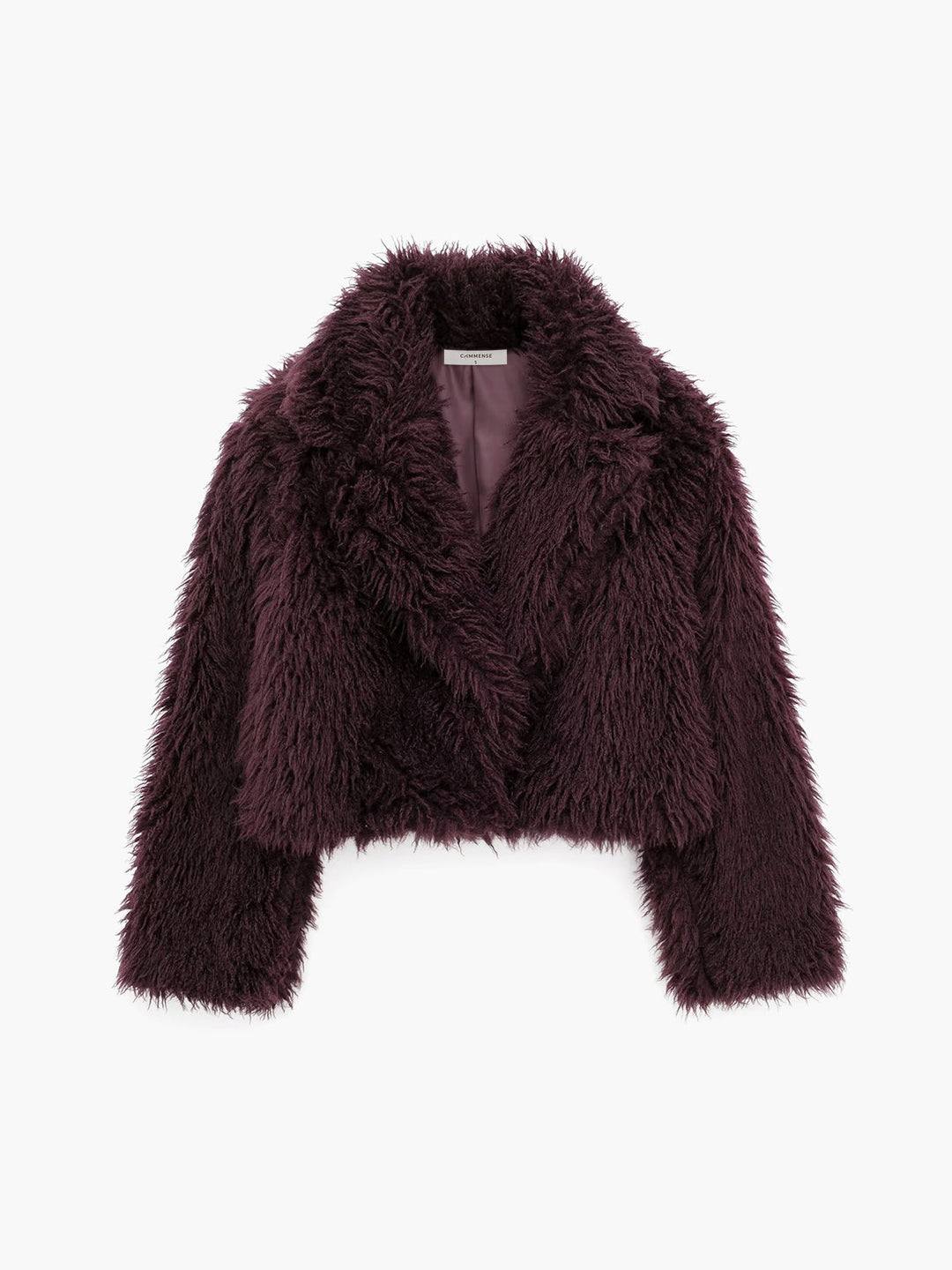 Lina women's short fluffy jacket with soft imitation fur, a comfortable & stylish choice for winter.