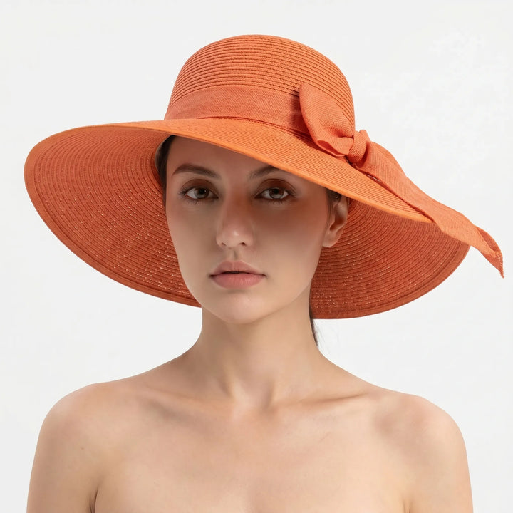 Women's foldable wide brim sun hat, a versatile summer and travel accessory for sun protection.