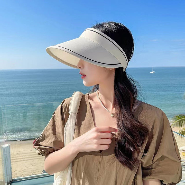 Women's FoldSun Pro roll-up sun visor hat, UV protection, adjustable & breathable for summer
