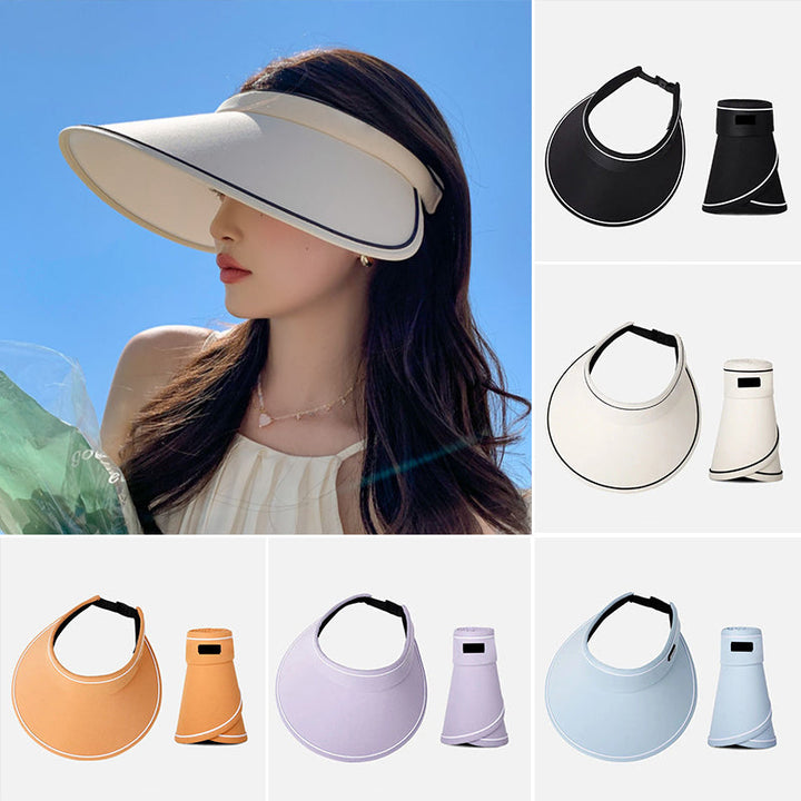 Women's sun protection hat, FoldSun Pro roll-up visor, adjustable for comfortable outdoor wear
