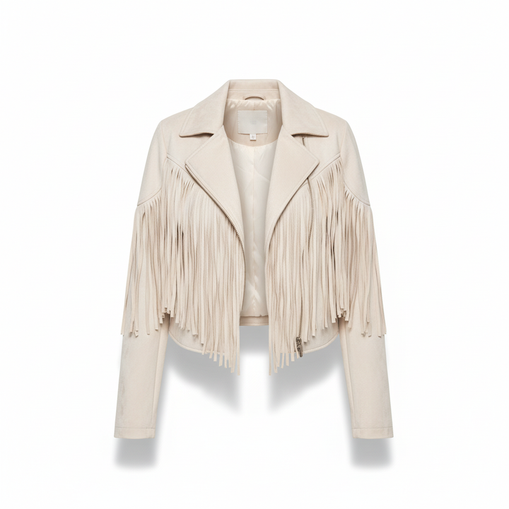 Women's outerwear: a chic western-inspired jacket with fringe, ideal for casual wear
