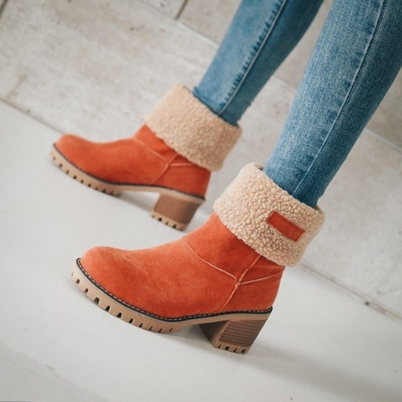 Cozy FrostStep insulated winter ankle boots for women. Warm, stylish footwear ideal for cold weather comfort.