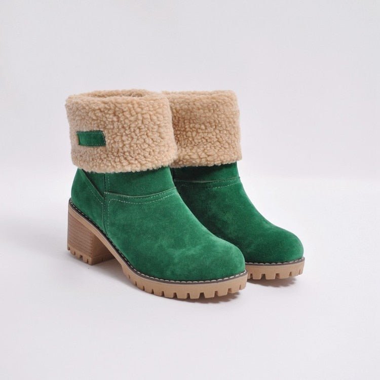 Robust women's FrostStep insulated winter boots with heel. Designed for extreme cold, offering stylish protection.