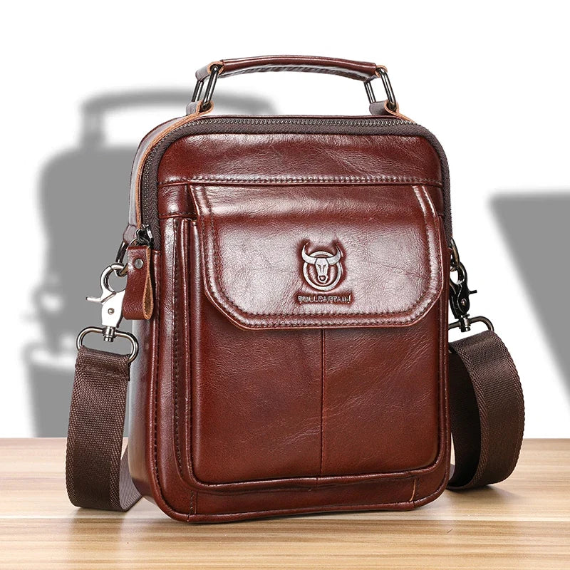 Elegant women's genuine leather shoulder bag. Versatile design allows use as a crossbody or stylish handbag. Durable.