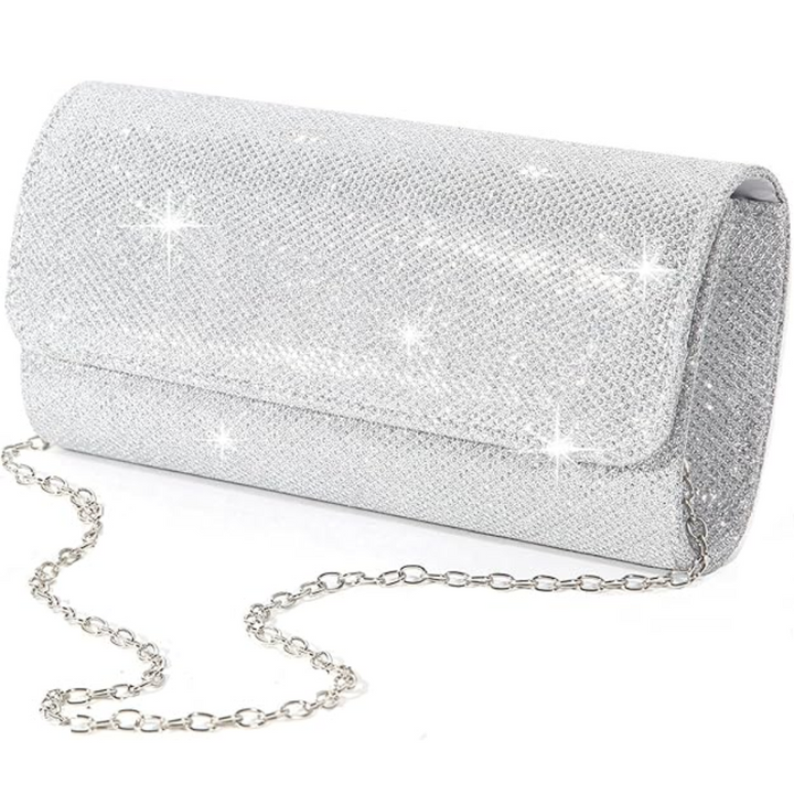 Women's glamorous glitter evening clutch handbag, Ramona sparkle bag for special occasions