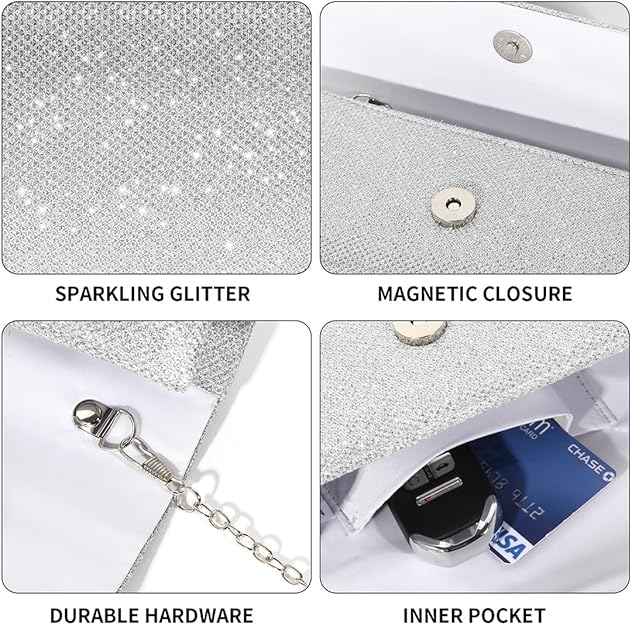 Ramona glitter evening handbag, a must-have women's accessory for any glamorous occasion