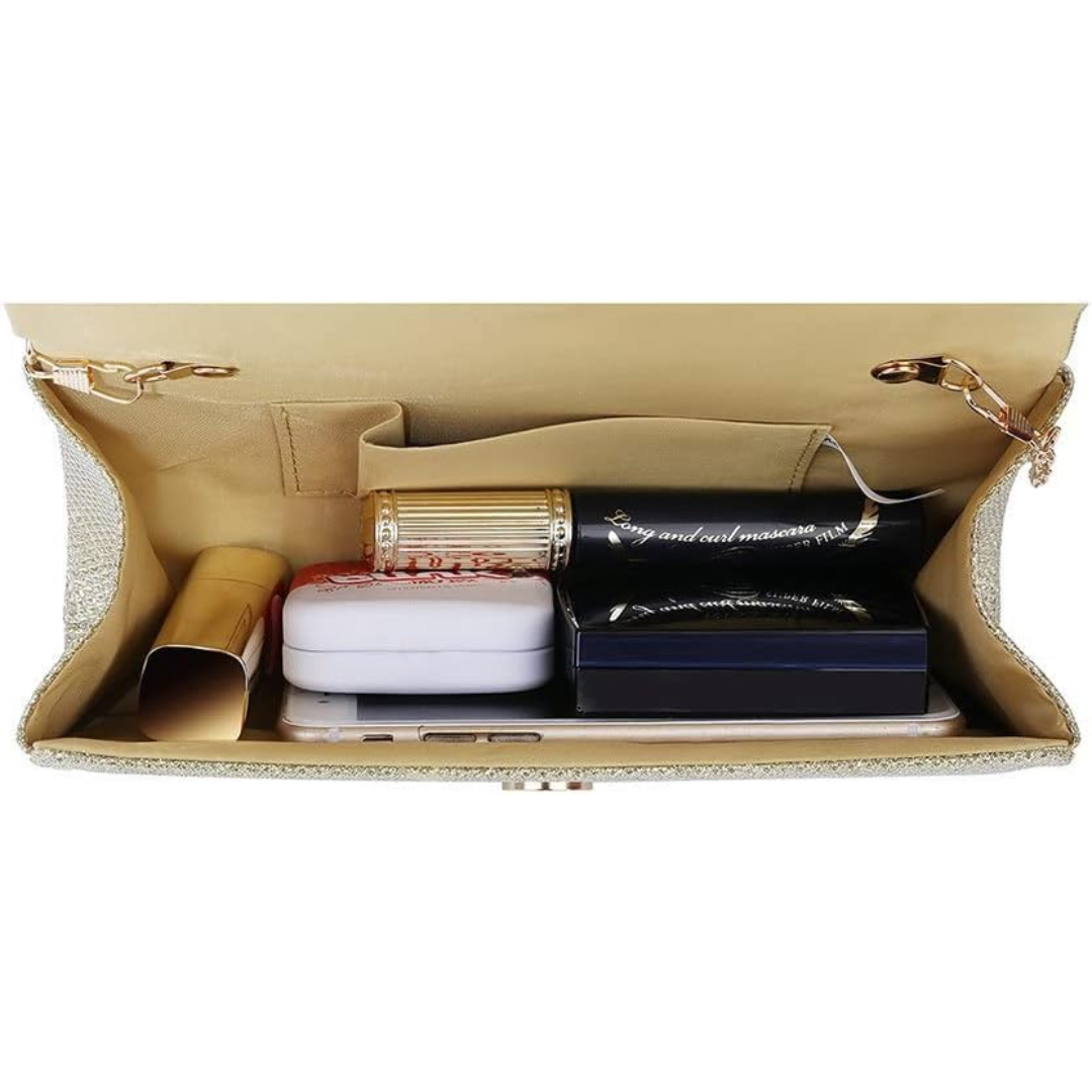 Ramona sparkle clutch handbag, chic women's party accessory for a night out