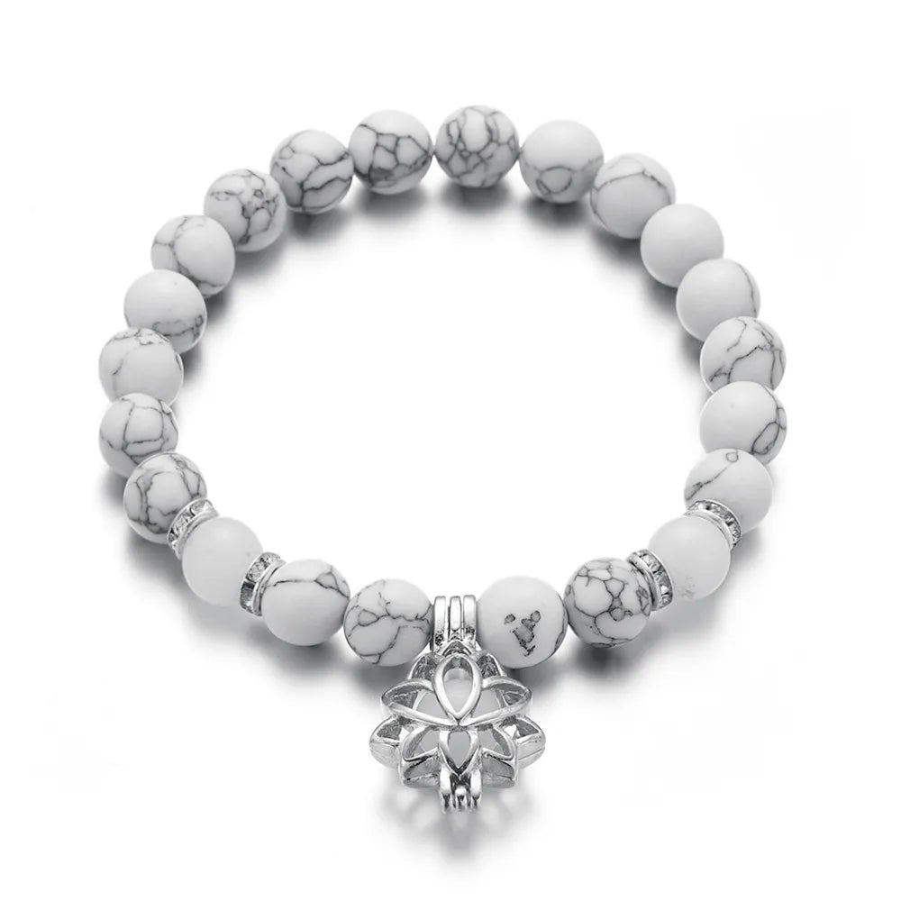 Fashionable women's luminous lotus bracelet, glowing charm jewelry accessory.