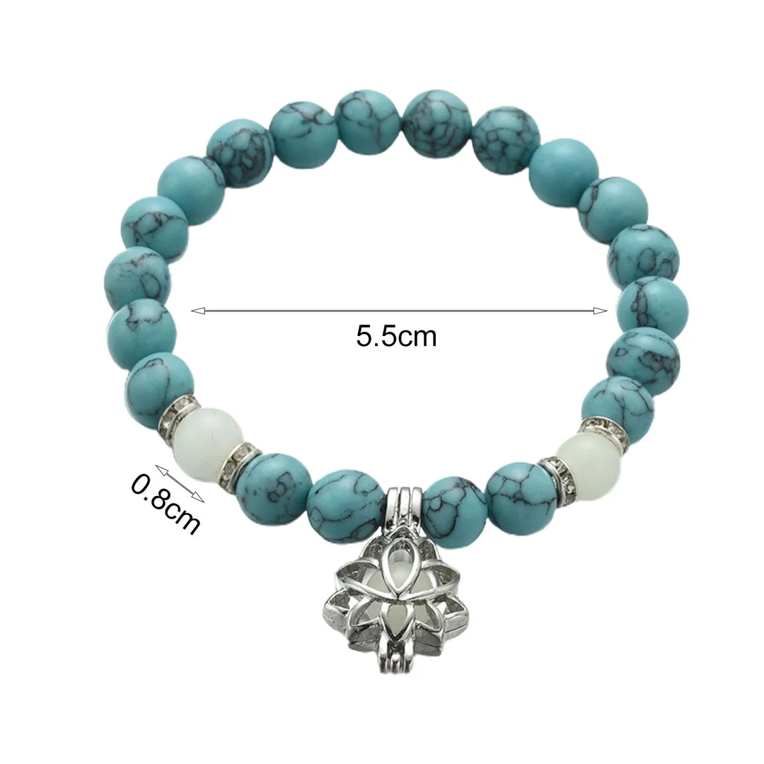 Stylish women's glow lotus bracelet, an elegant luminous accessory for any outfit.