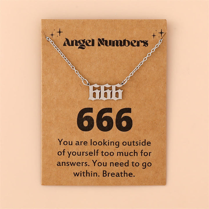 Women's durable silver angel numbers necklace, stainless steel, spiritual symbolism.
