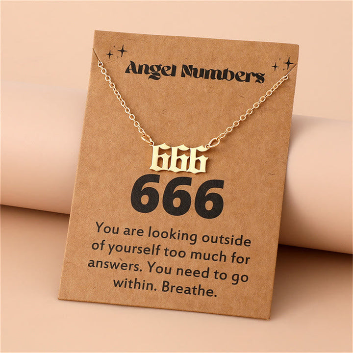 Elegant gold angel numbers necklace, stainless steel, women's spiritual guidance jewelry.