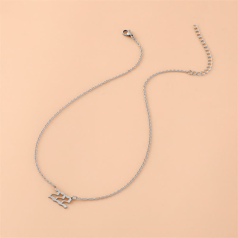 Women's silver angel numbers spiritual necklace, stainless steel, daily reminder.