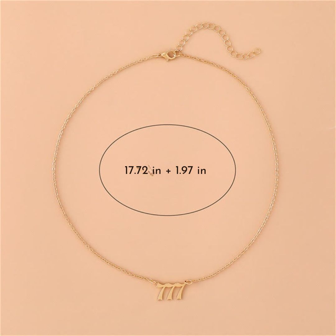 Dainty silver angel numbers necklace, Celestia design, durable stainless steel for women.