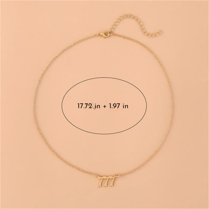 Dainty silver angel numbers necklace, Celestia design, durable stainless steel for women.