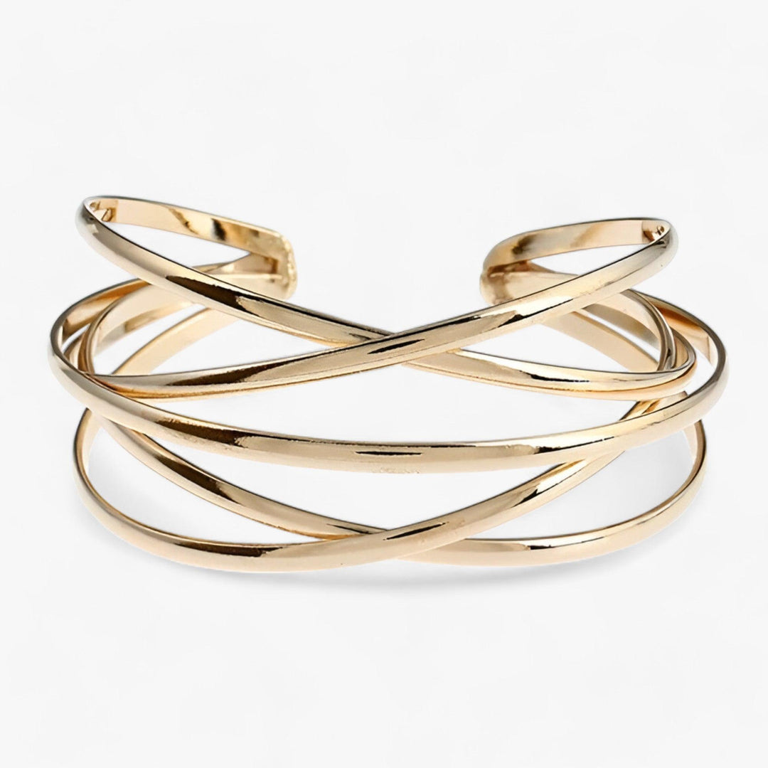 Women's gold tone adjustable open cuff bracelet, a stylish fashion accessory for her