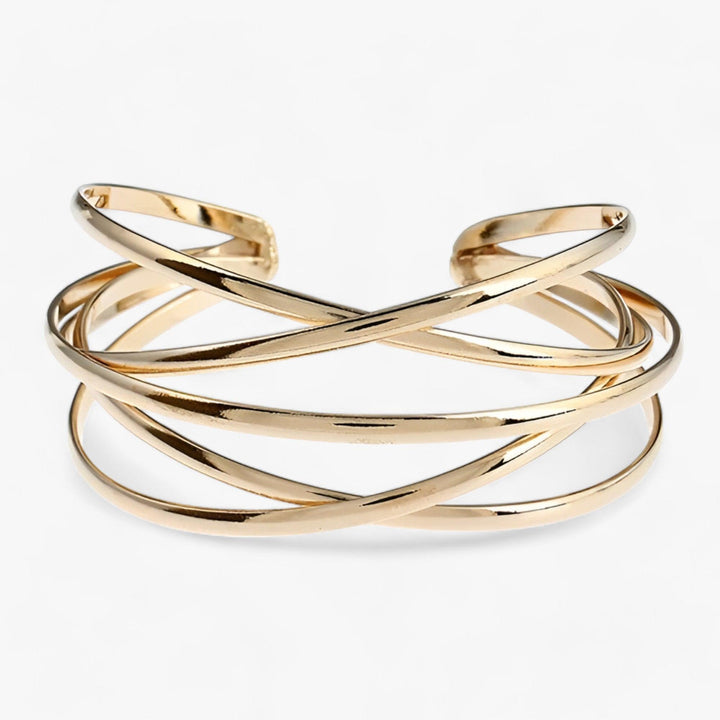 Women's gold tone adjustable open cuff bracelet, a stylish fashion accessory for her