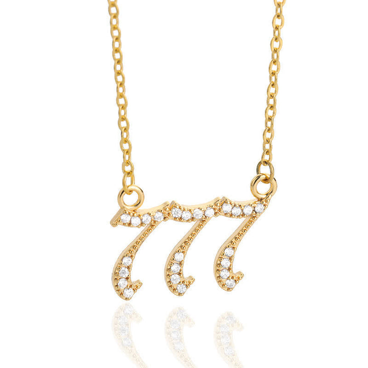 Women's stainless steel angel numbers necklace, a stylish protection pendant.