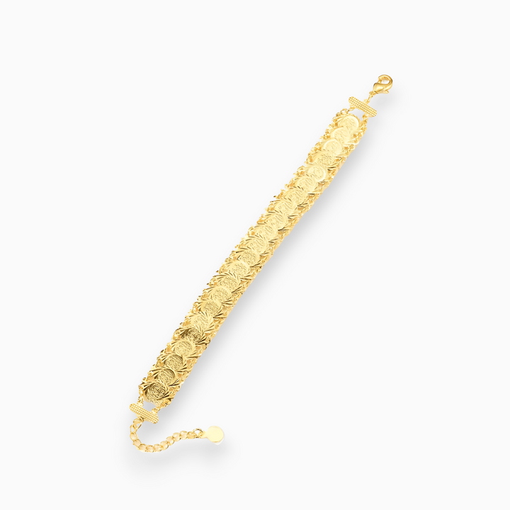 Elegant women's gold plated bracelet with unique waterfall design, perfect for any occasion
