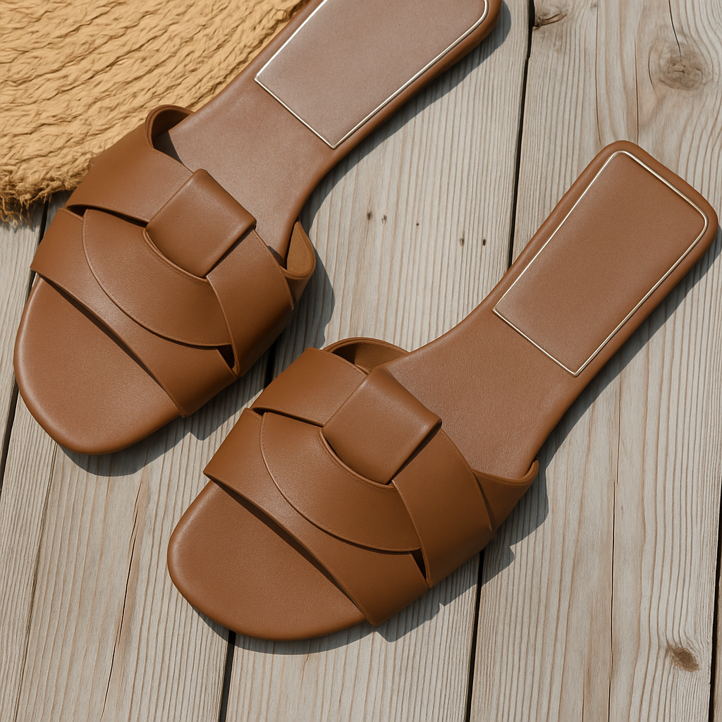 Effortless women's Harper slide sandals. Comfortable, open-toe flat sandals for everyday wear & summer style.