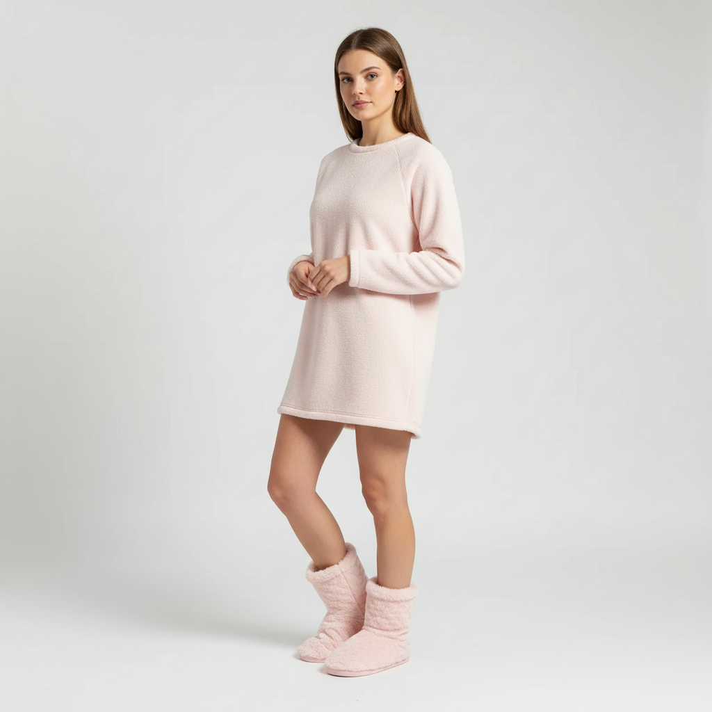 Luxurious plush high-cut slippers, women's warm comfort shoes for winter