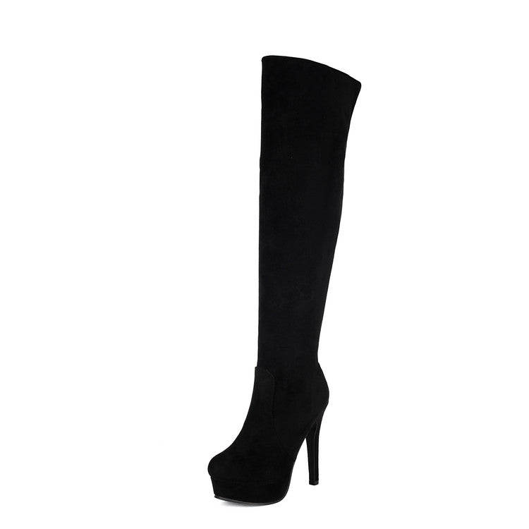 Fashionable women's over-the-knee high heel boots for fall and winter, a confident and chic statement.