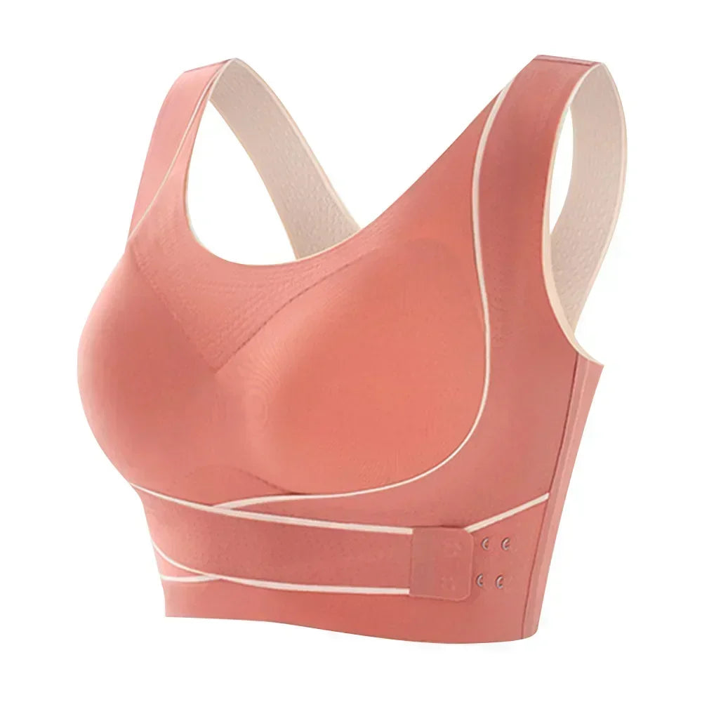 Women's adjustable high-impact sports bra, designed for comfort and ultimate support in activewear workouts.
