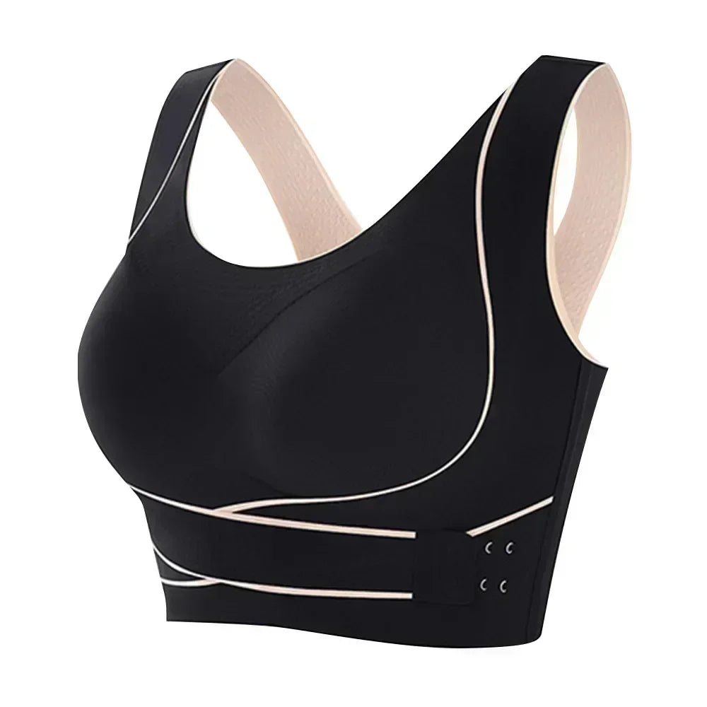 FlexiFit women's high-impact sports bra, adjustable design provides optimal support for active fitness.