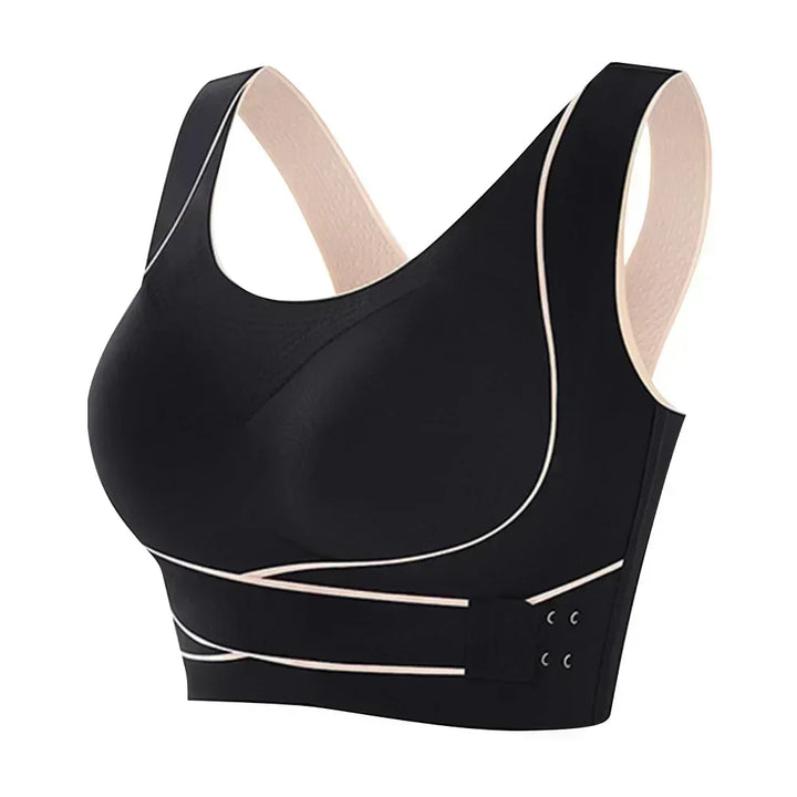 FlexiFit women's high-impact sports bra, adjustable design provides optimal support for active fitness.