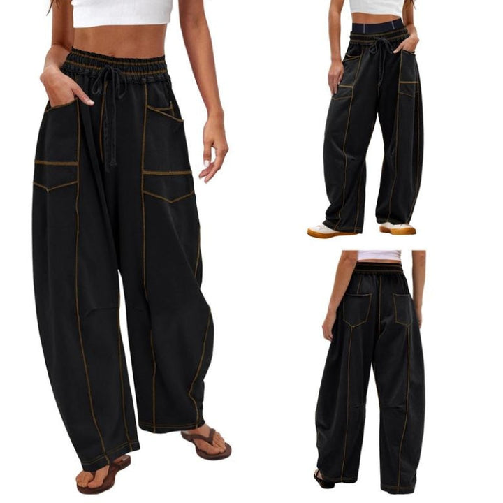 Women's high-rise barrel sweatpants in a relaxed fit for effortless comfort & modern street style.