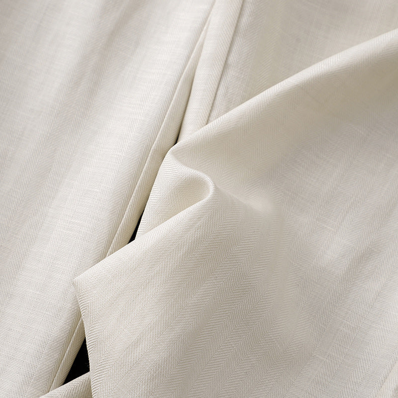 Versatile high-rise flowy women's trousers, easily styled for casual or elegant apparel fashion.