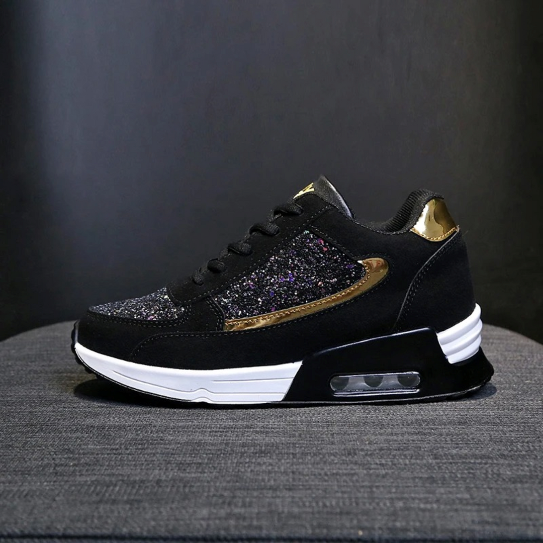 Supportive women's high-top orthopedic sneakers, combining elegant design with superior comfort.