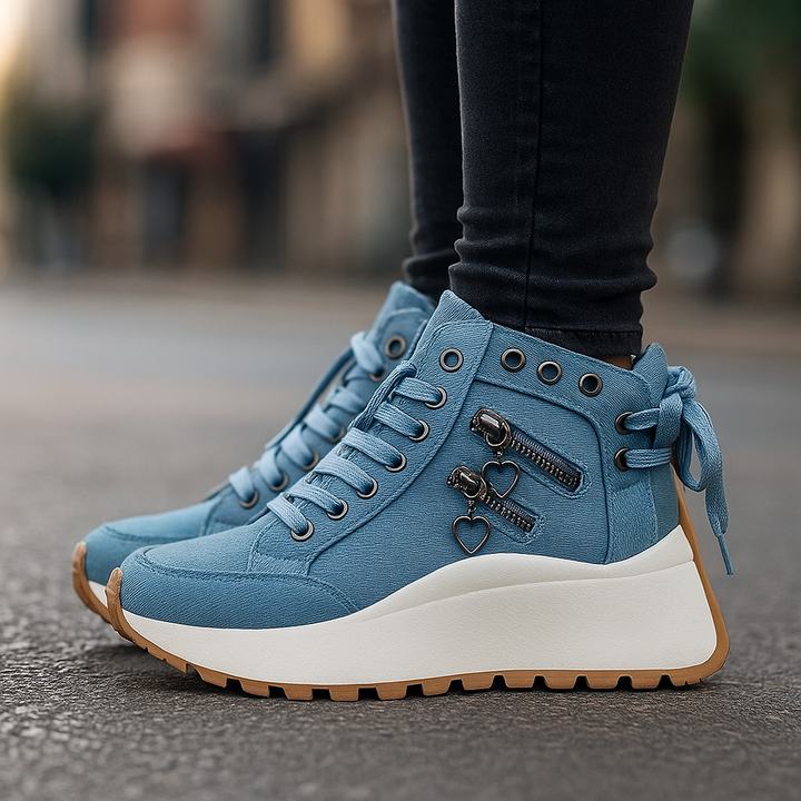 Women's high-top sneakers, comfortable & stylish for everyday wear.