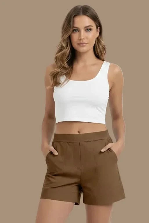Versatile women's high waist shorts, great for workouts, outdoor adventures, or casual summer leisure & everyday wear.