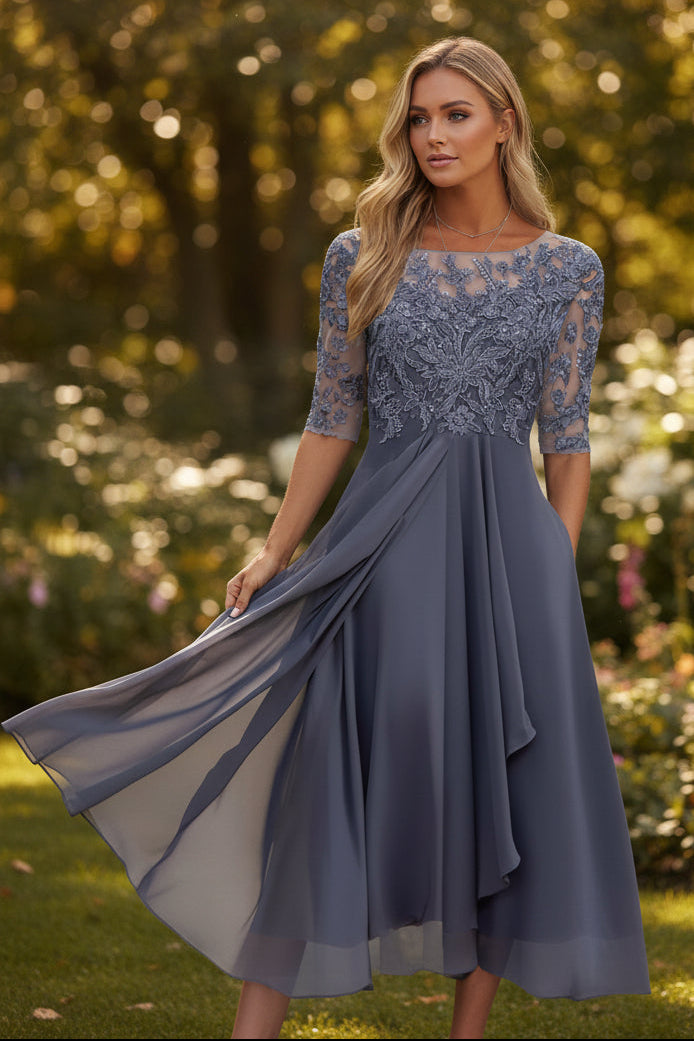 Versatile women's high waist flared midi dress, ideal for everyday wear, offering comfort and a chic silhouette.