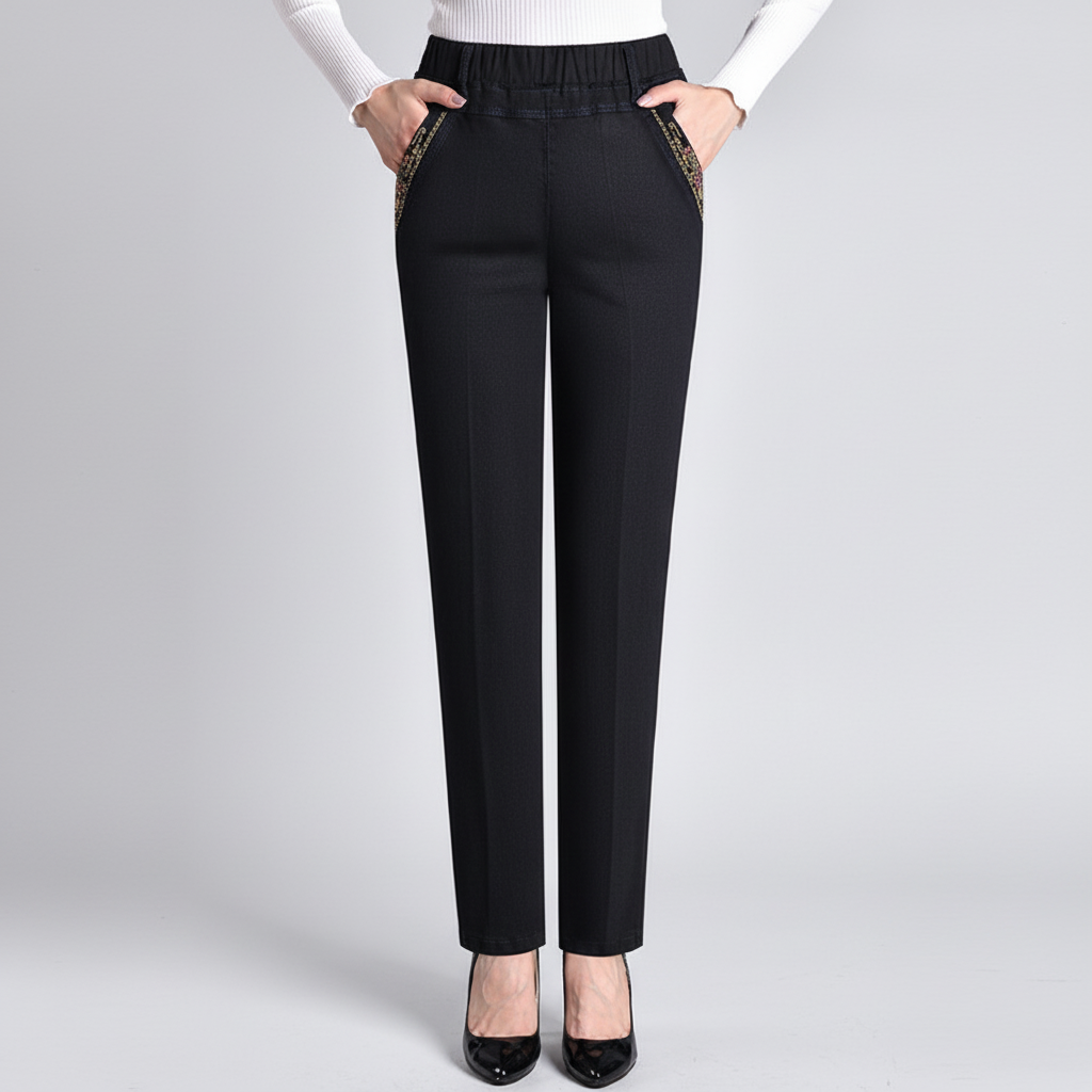 Versatile women's straight leg push-up jeans, a must-have for winter and four-season fashion.